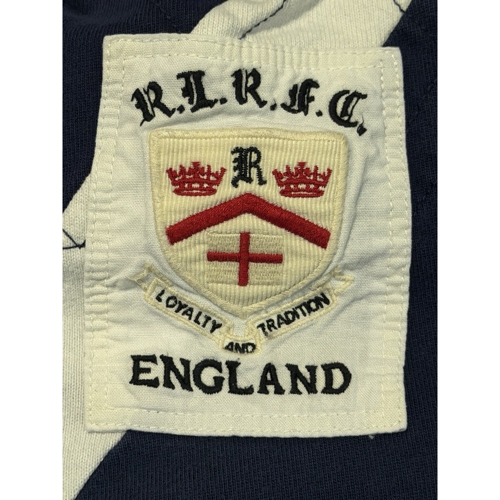 Polo Ralph Lauren Vintage Rugby Long Sleeve Embroidered England 13 Mens XL - Picture 3 of 8